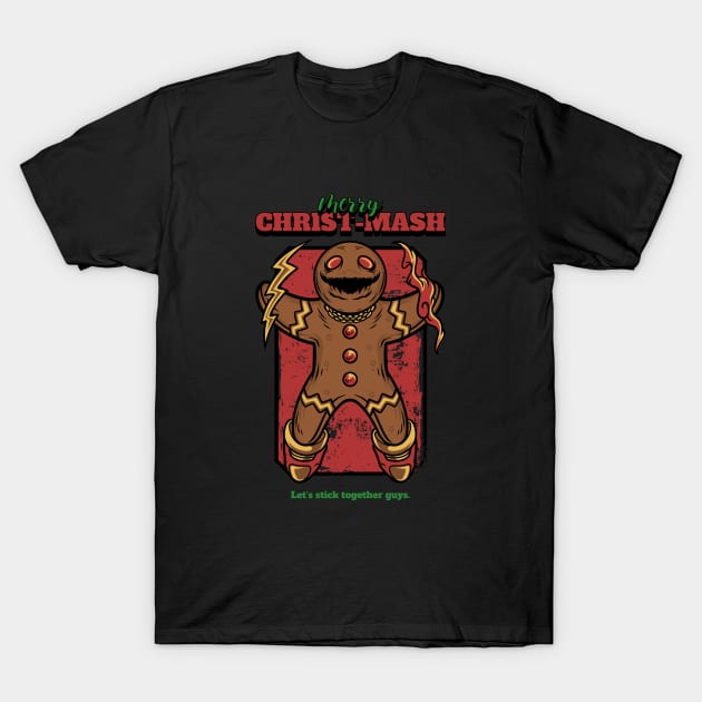 Gingerbread Man Christmas creepy T-Shirt by DAGHO